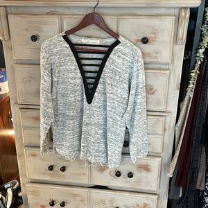 Vintage Havana one size comfy Terry cloth vneck pullover